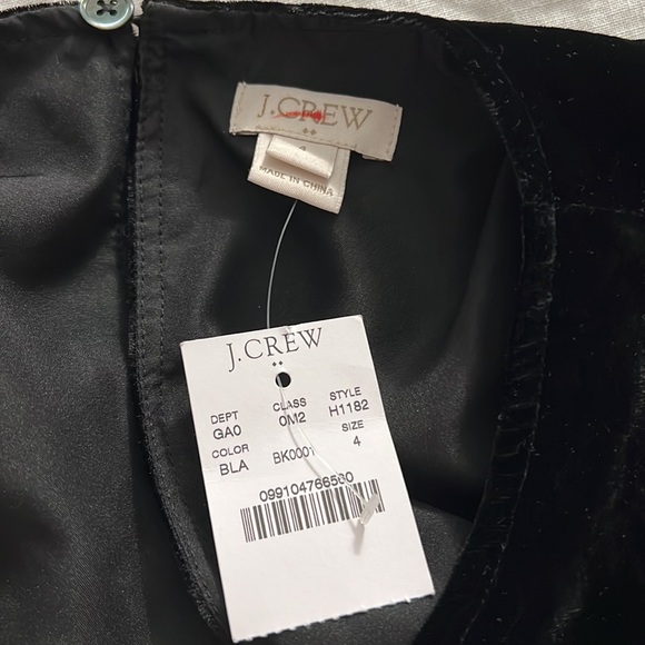 NWT J. Crew Size 0 Black Drapey Velvet Peplum Tank Top Holiday New Years - Picture 4 of 7